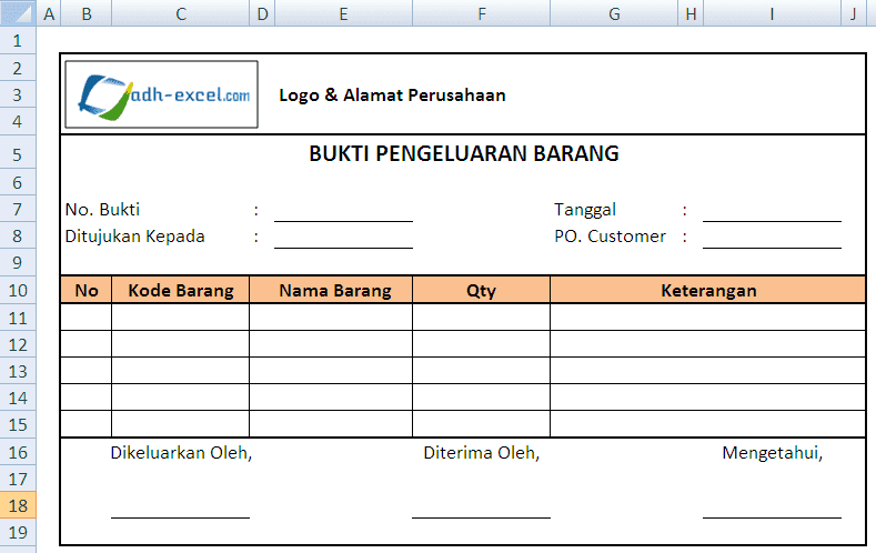 Detail Contoh Form Penerimaan Barang Nomer 13