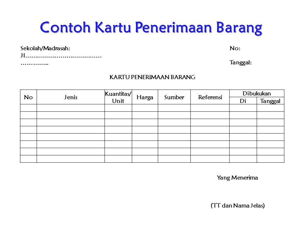 Detail Contoh Form Penerimaan Barang Nomer 21