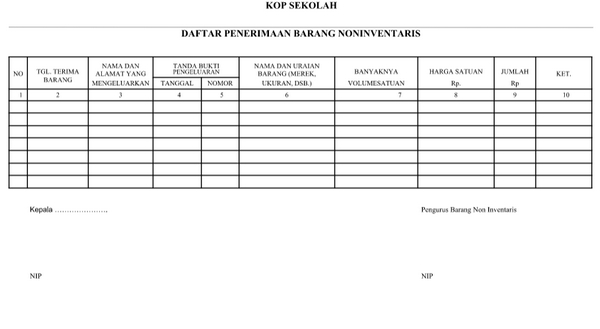 Detail Contoh Form Penerimaan Barang Nomer 26