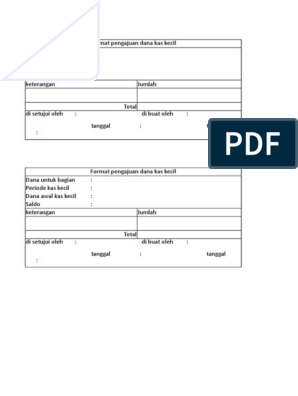 Detail Contoh Form Pengajuan Dana Kas Kecil Nomer 11