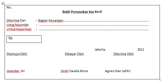 Detail Contoh Form Pengajuan Dana Kas Kecil Nomer 26