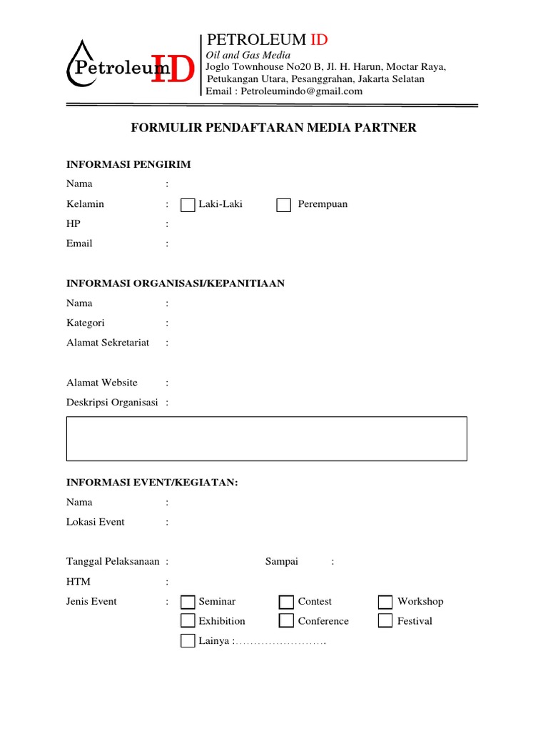 Detail Contoh Form Registrasi Nomer 41