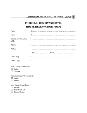 Contoh Form Reservasi Hotel - KibrisPDR