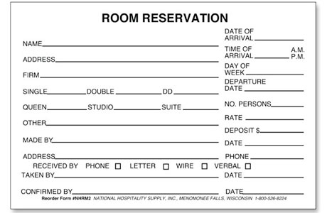 Detail Contoh Form Reservation Nomer 2