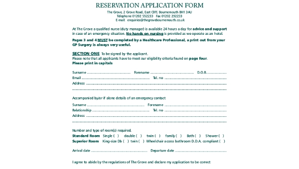 Detail Contoh Form Reservation Nomer 13
