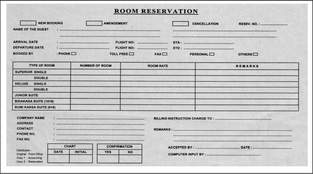 Detail Contoh Form Reservation Nomer 21