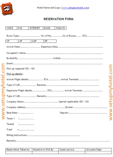 Detail Contoh Form Reservation Nomer 4