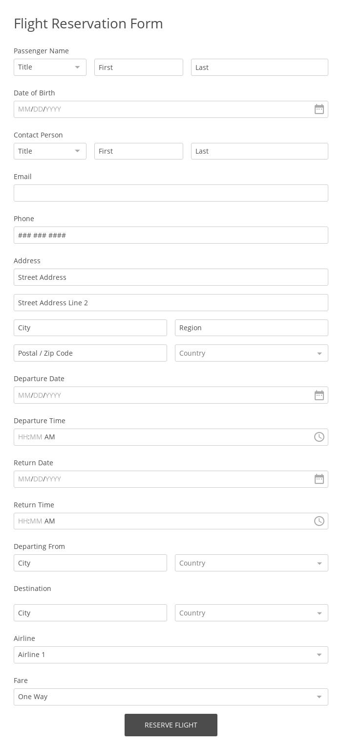Detail Contoh Form Reservation Nomer 28