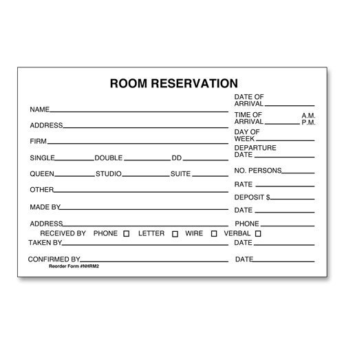 Detail Contoh Form Reservation Nomer 38