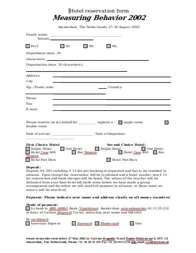 Detail Contoh Form Reservation Nomer 46