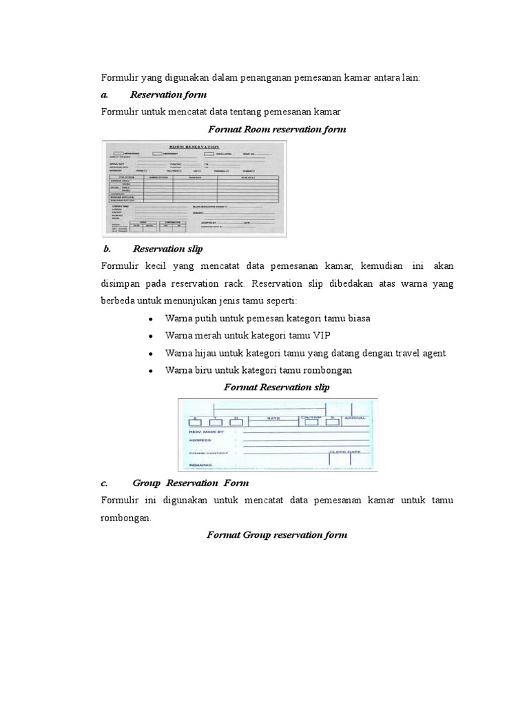 Detail Contoh Form Reservation Nomer 48