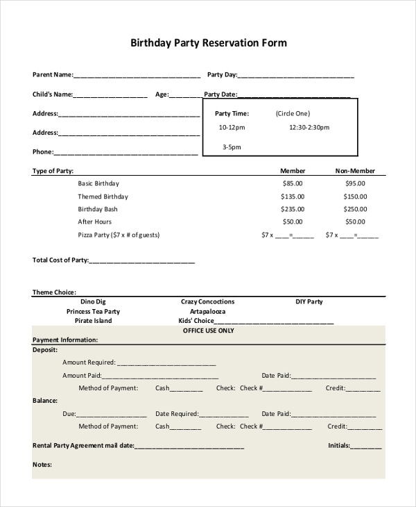 Detail Contoh Form Reservation Nomer 9