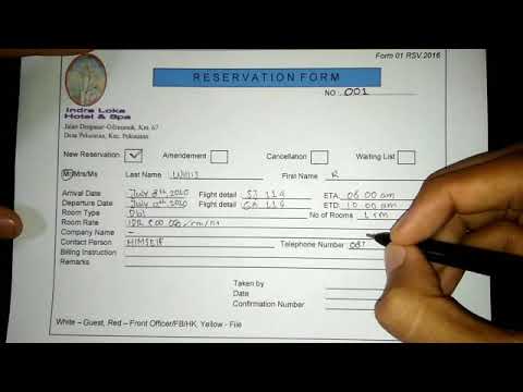 Detail Contoh Form Reservation Nomer 10