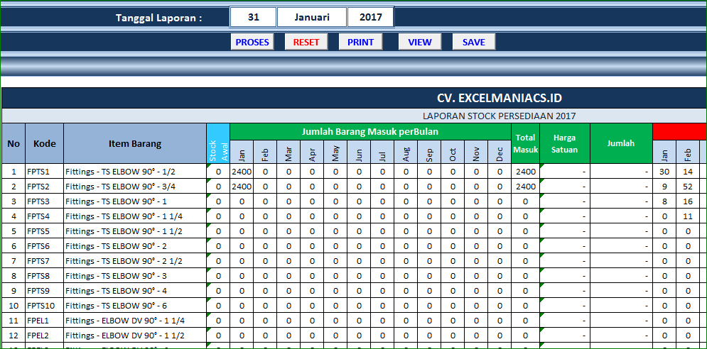 Detail Contoh Form Stok Barang Nomer 2