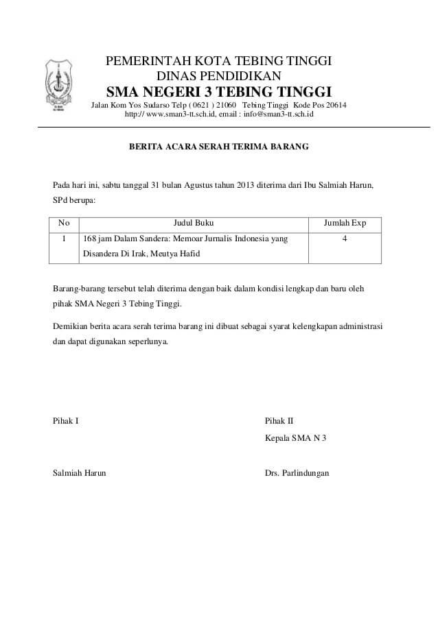 Detail Contoh Form Tanda Terima Nomer 16