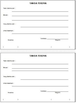 Detail Contoh Form Tanda Terima Surat Nomer 9