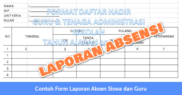 Detail Contoh Format Absen Siswa Nomer 46