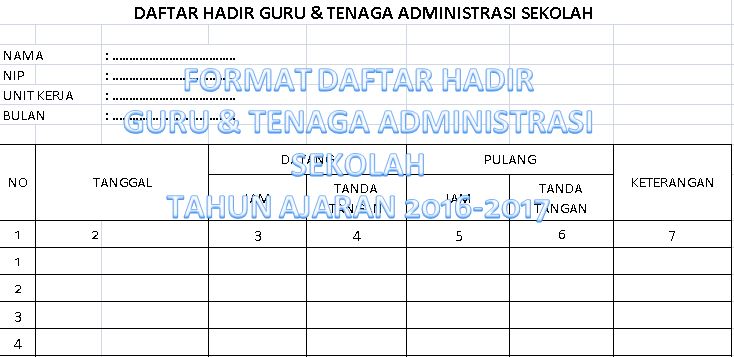 Detail Contoh Format Absensi Nomer 31