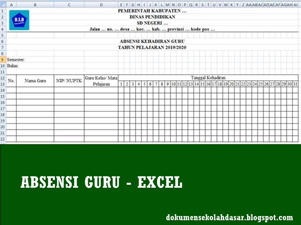 Detail Contoh Format Absensi Nomer 5