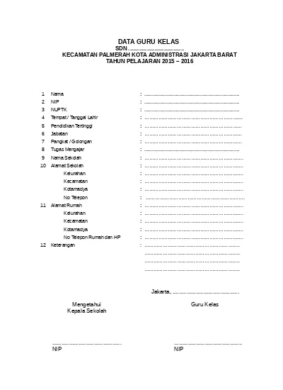 Detail Contoh Format Biodata Nomer 27