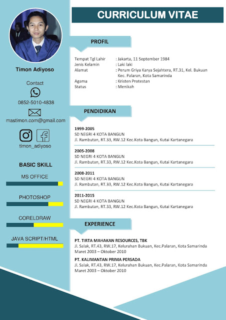 Detail Contoh Format Cv Word Nomer 13