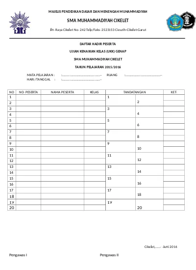 Detail Contoh Format Daftar Hadir Nomer 47