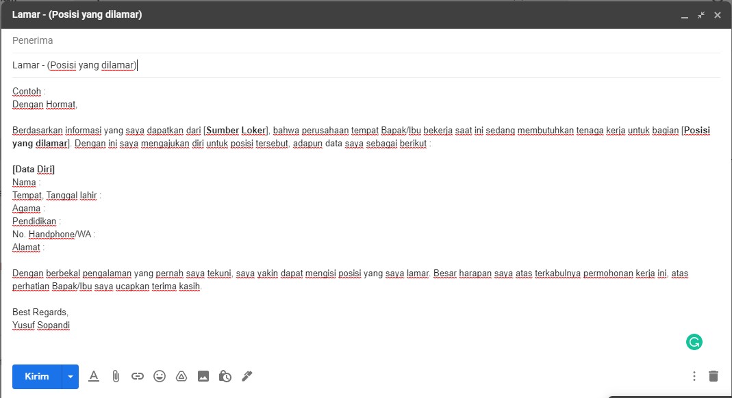 Detail Contoh Format Email Nomer 21