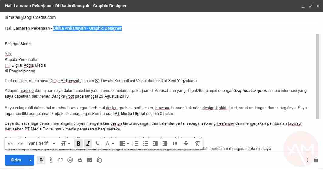 Detail Contoh Format Email Nomer 51