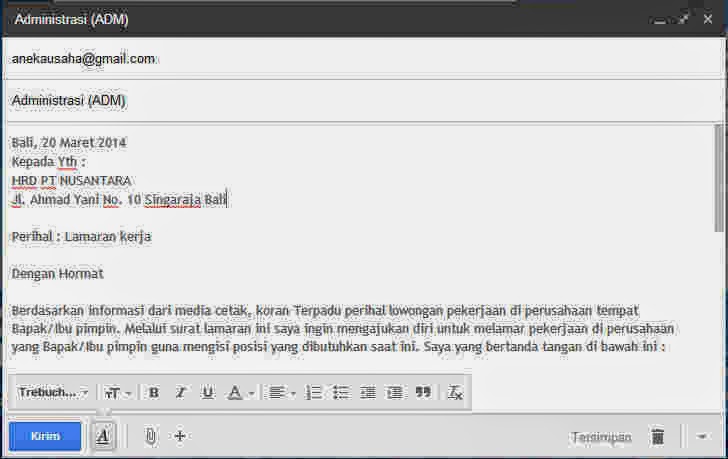 Detail Contoh Format Email Nomer 6