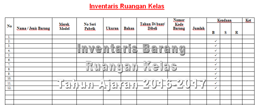 Detail Contoh Format Inventaris Barang Nomer 36