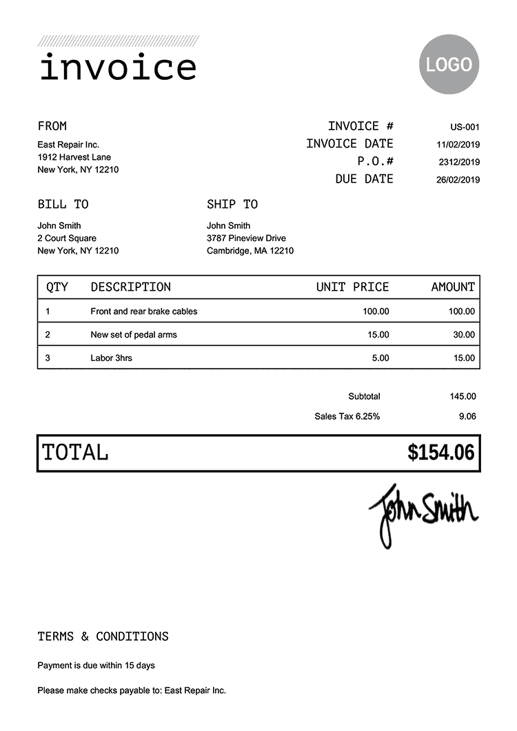 Detail Contoh Format Invoice Nomer 36