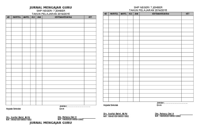 Detail Contoh Format Jurnal Nomer 11