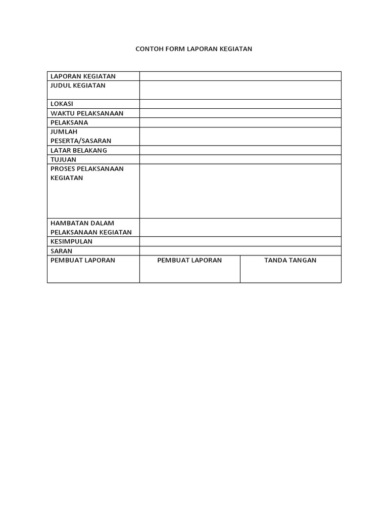 Detail Contoh Format Laporan Nomer 37