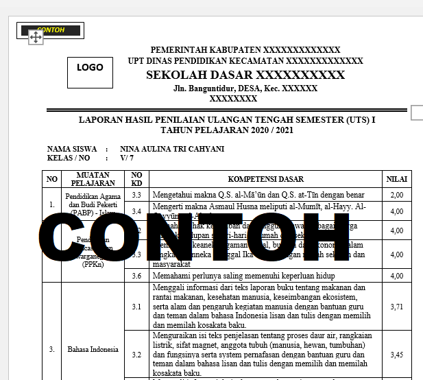 Detail Contoh Format Laporan Nomer 49