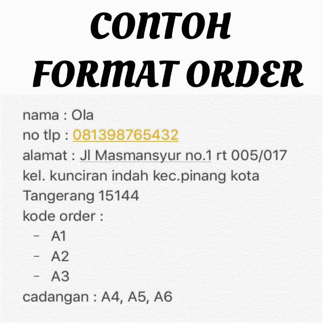 Detail Contoh Format Order Nomer 5