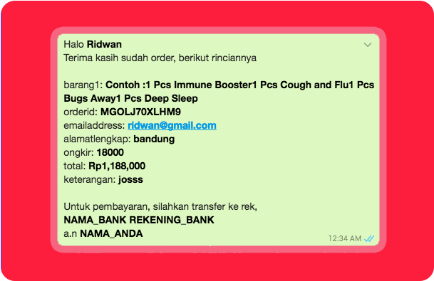 Detail Contoh Format Order Nomer 40