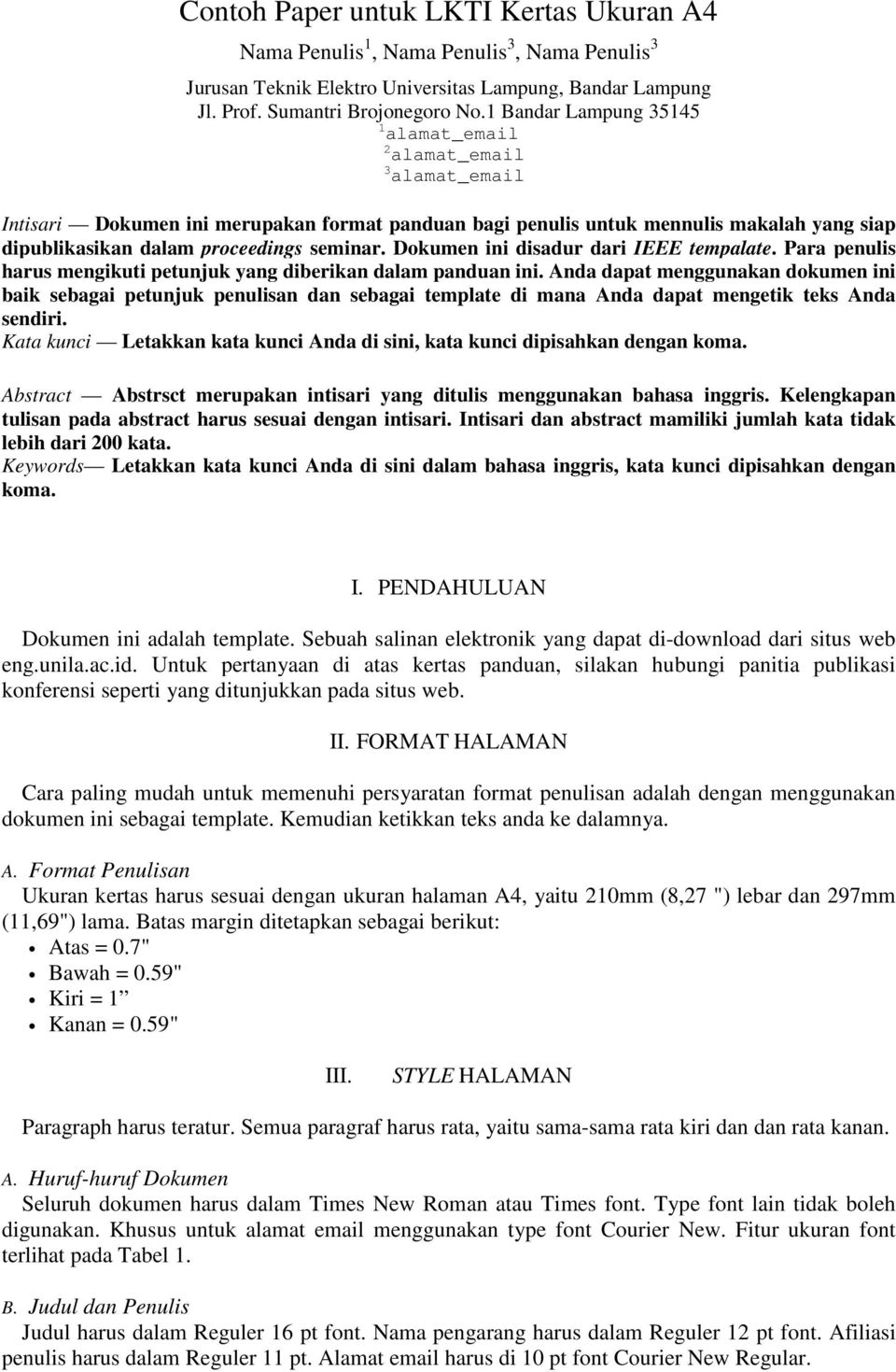 Detail Contoh Format Paper Nomer 18