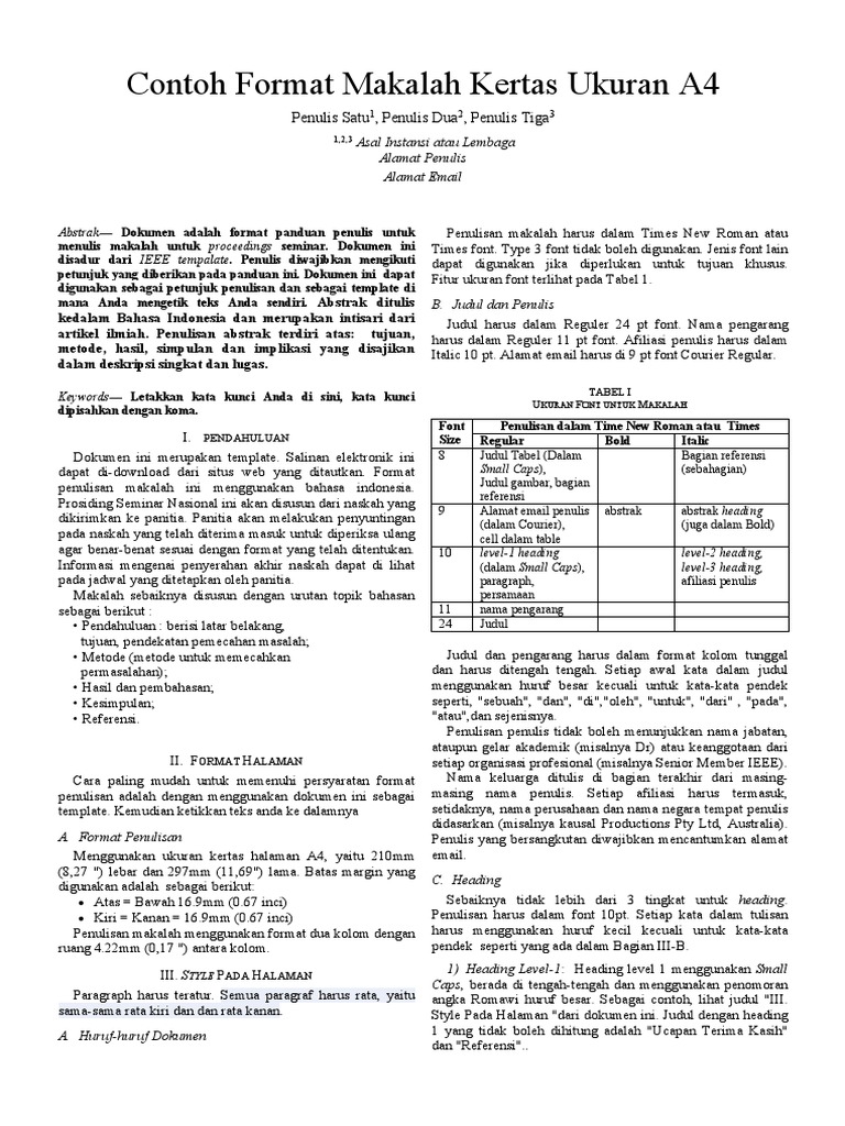 Detail Contoh Format Paper Nomer 21