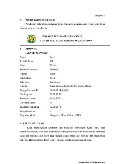 Detail Contoh Format Pengkajian Keperawatan Nomer 35