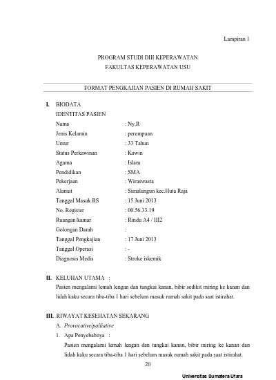 Detail Contoh Format Pengkajian Keperawatan Nomer 42