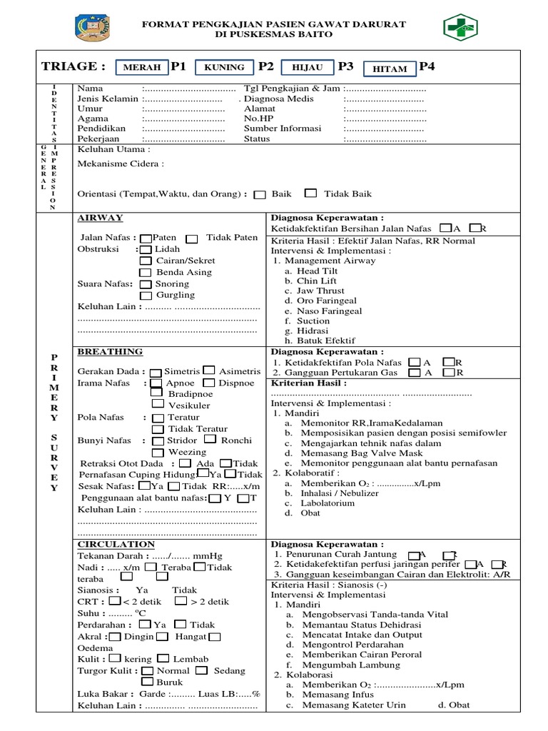 Detail Contoh Format Pengkajian Keperawatan Nomer 49
