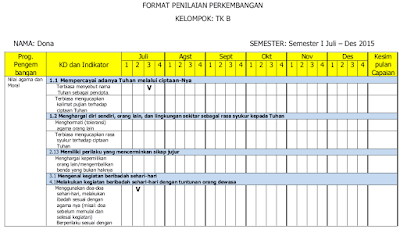 Detail Contoh Format Penilaian Nomer 26