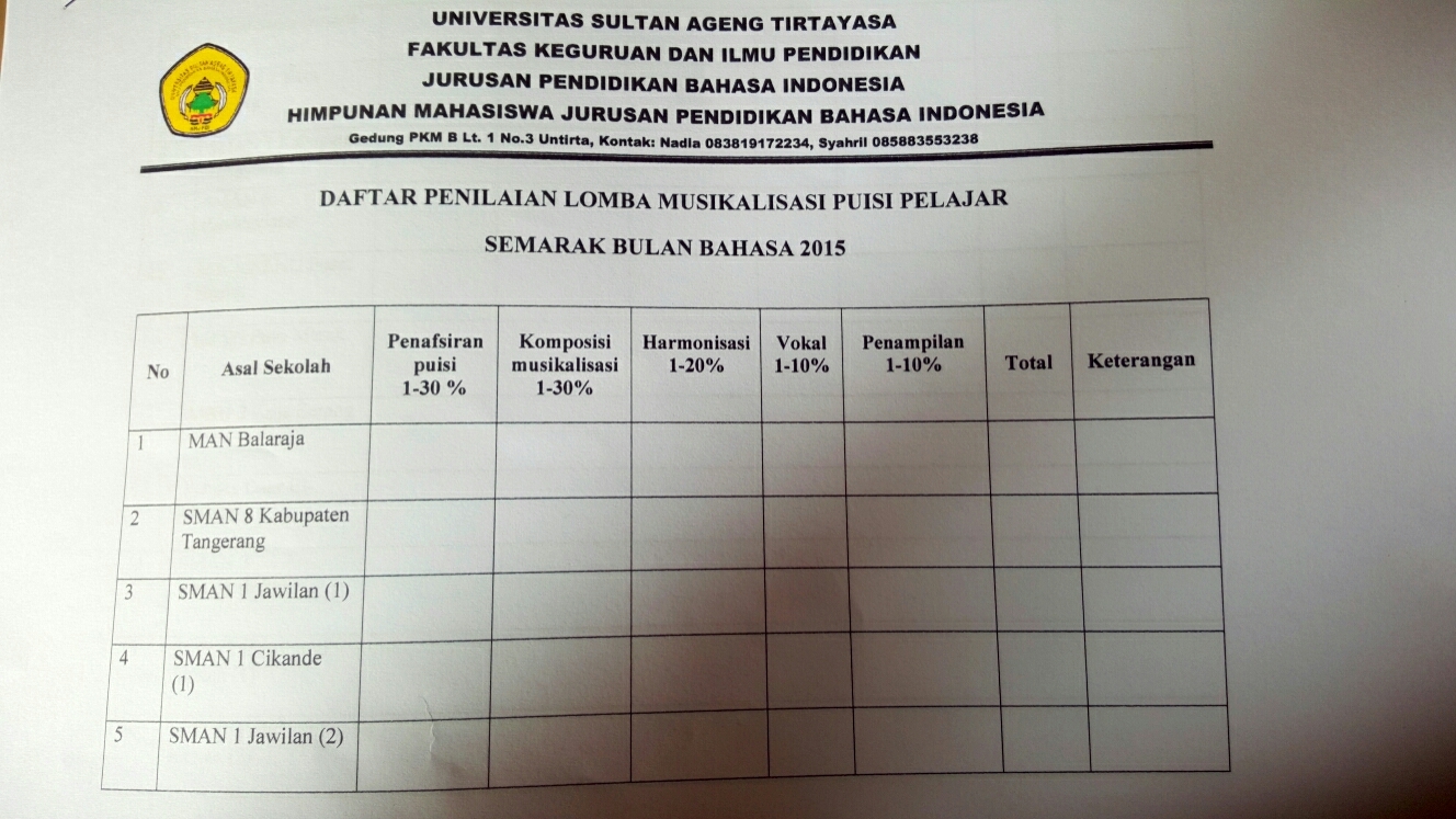 Detail Contoh Format Penilaian Puisi Nomer 28