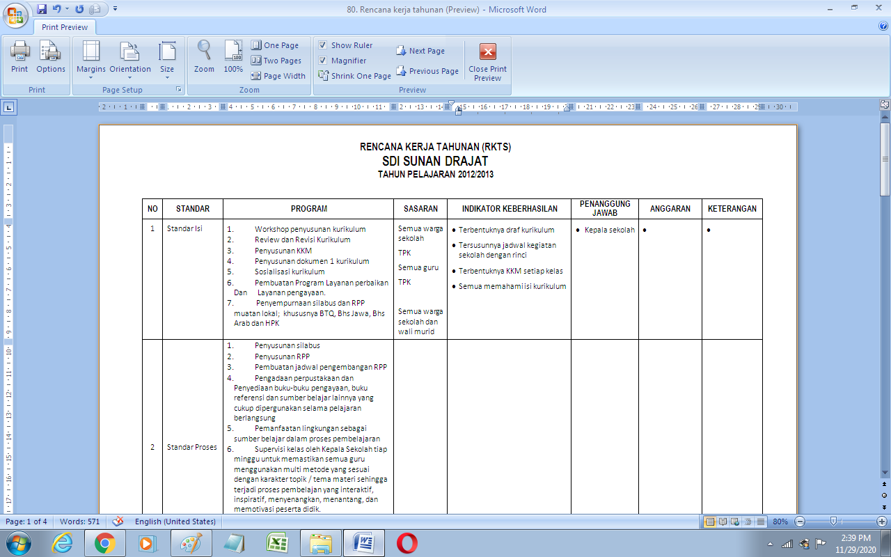 Detail Contoh Format Program Kerja Nomer 16