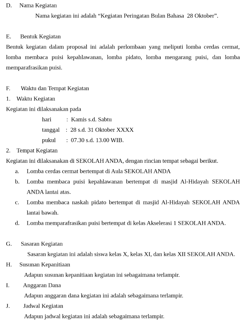 Detail Contoh Format Proposal Nomer 11