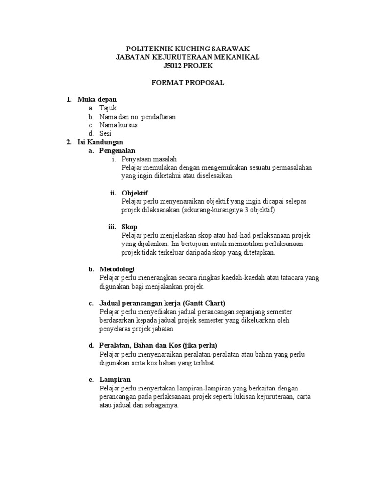 Detail Contoh Format Proposal Nomer 8