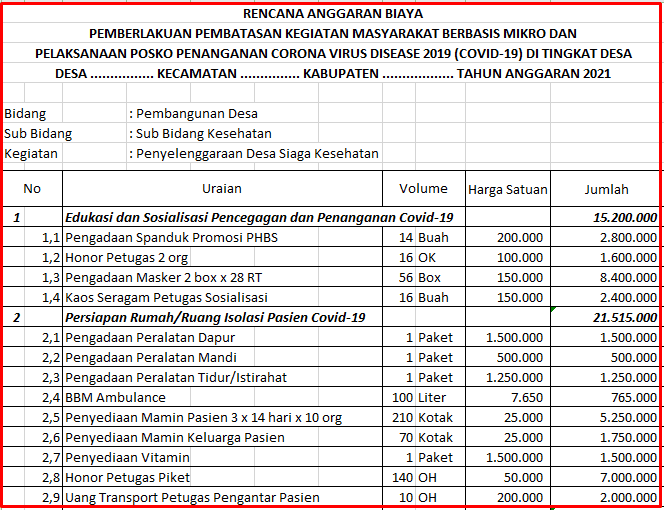 Detail Contoh Format Rab Nomer 10