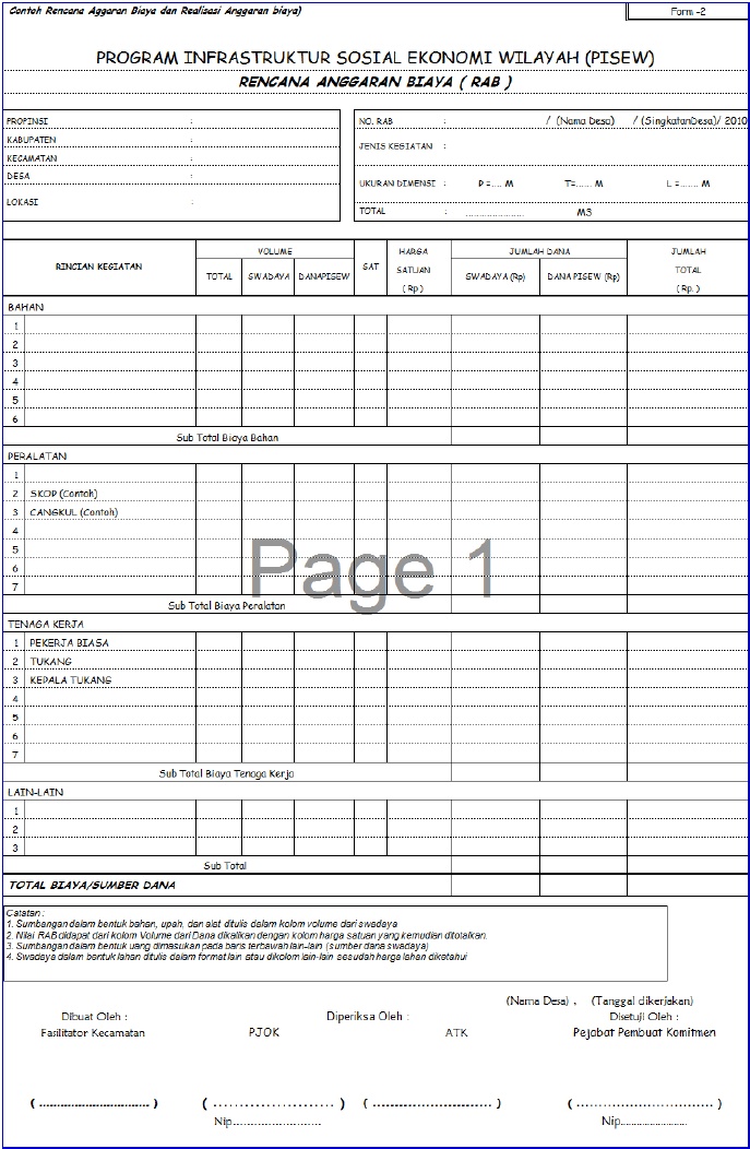 Detail Contoh Format Rab Nomer 28