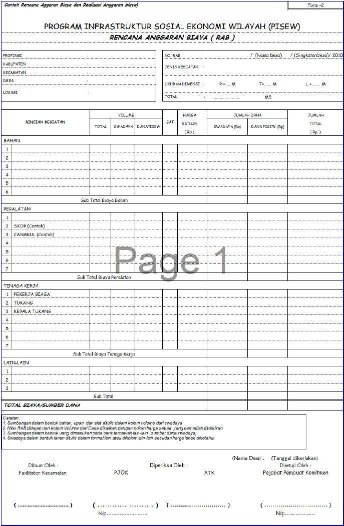 Detail Contoh Format Rab Nomer 28