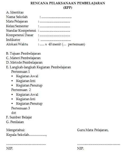 Detail Contoh Format Rpp Nomer 22